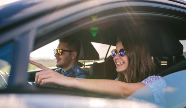 Couple in car